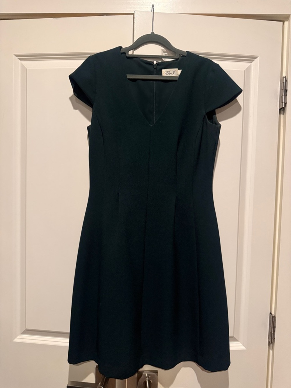 Eliza J Forest Green Cap Sleeve Midi Dress